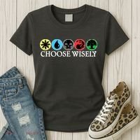 Mana Symbols Gathering Magic Choose Wisely  Women's T-Shirt thumb 3