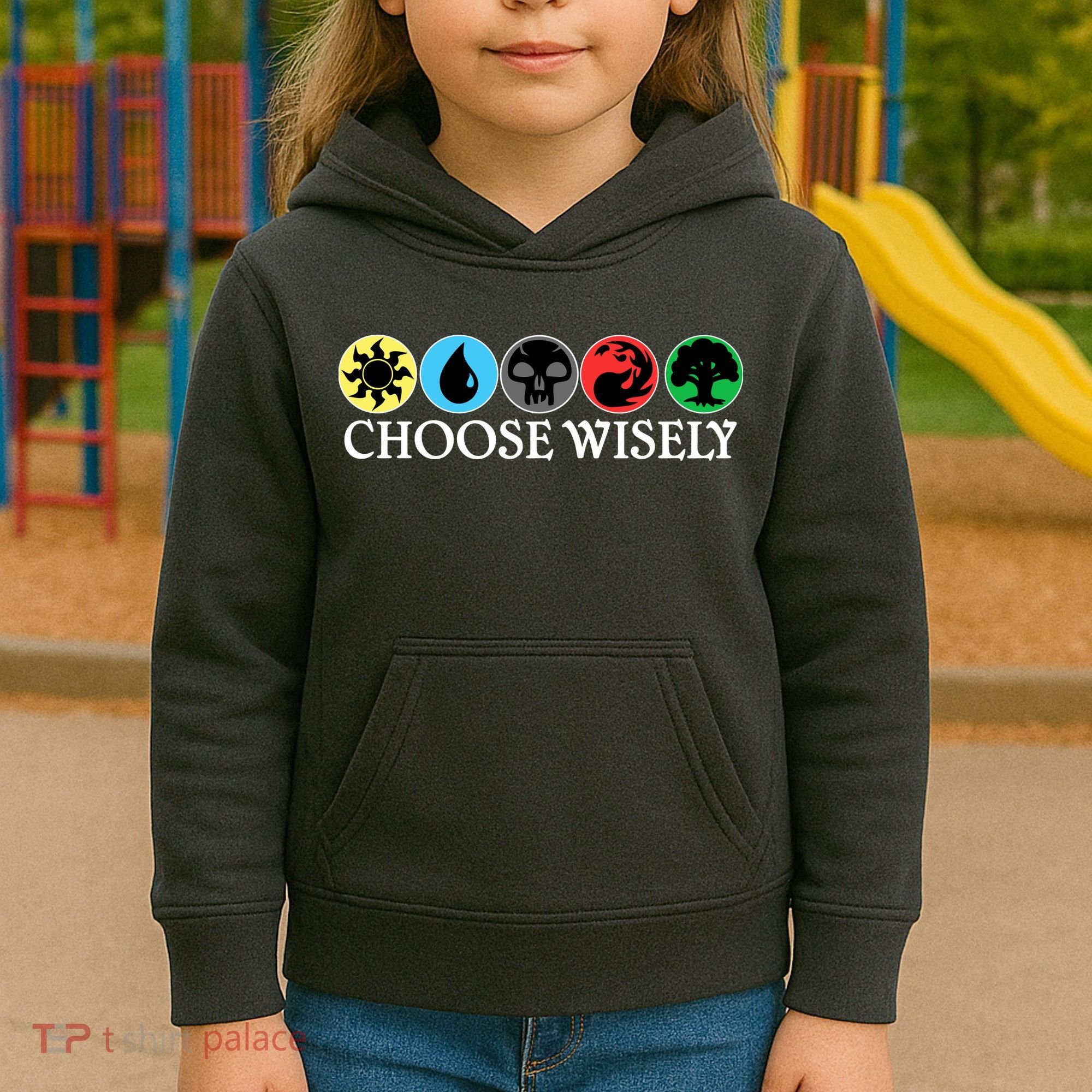 Mana Symbols Gathering Magic Choose Wisely  Kids Hoodie