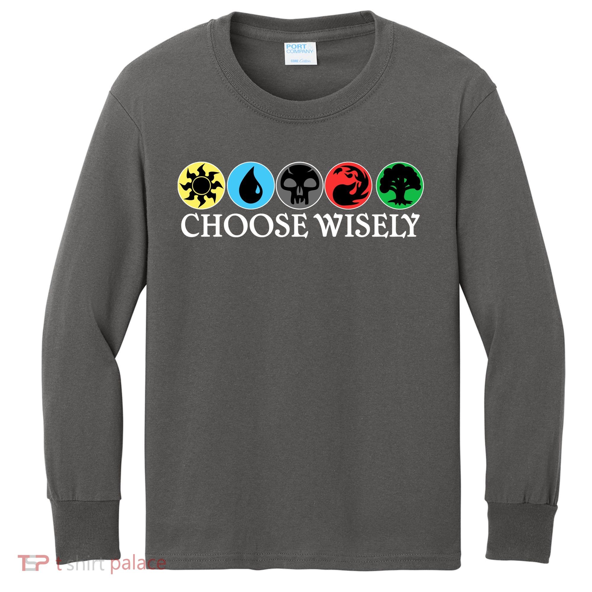 Mana Symbols Gathering Magic Choose Wisely  Kids Long Sleeve Shirt