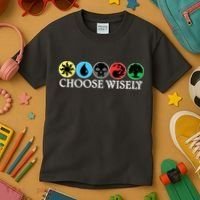 Mana Symbols Gathering Magic Choose Wisely  Kids T-Shirt thumb 3
