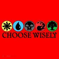 Mana Symbols Gathering Magic Choose Wisely  Santa Hat thumb 1