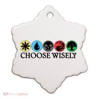 Mana Symbols Gathering Magic Choose Wisely  Ceramic Ornament thumb 0