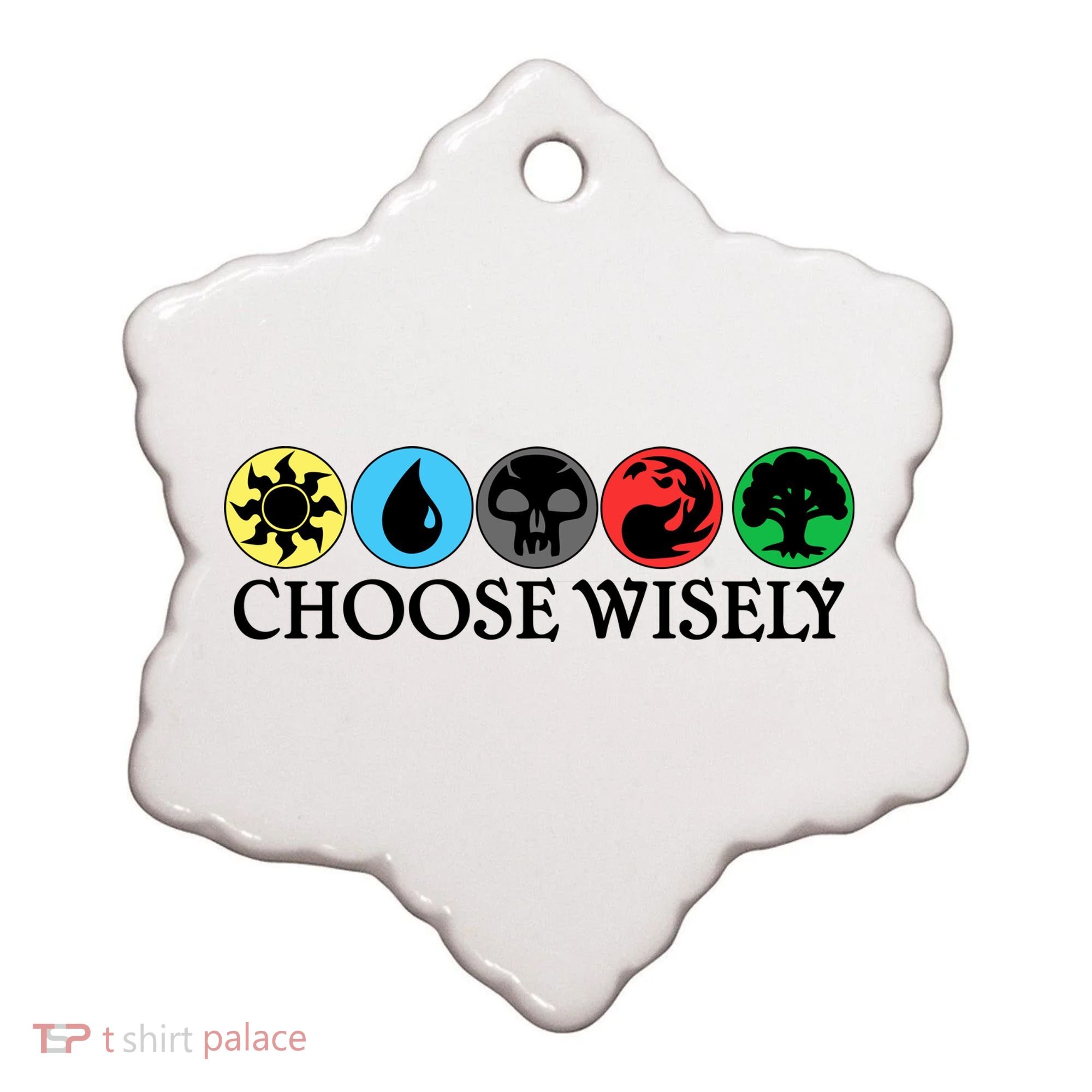 Mana Symbols Gathering Magic Choose Wisely  Ceramic Ornament