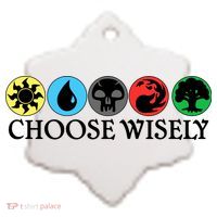 Mana Symbols Gathering Magic Choose Wisely  Ceramic Ornament thumb 2