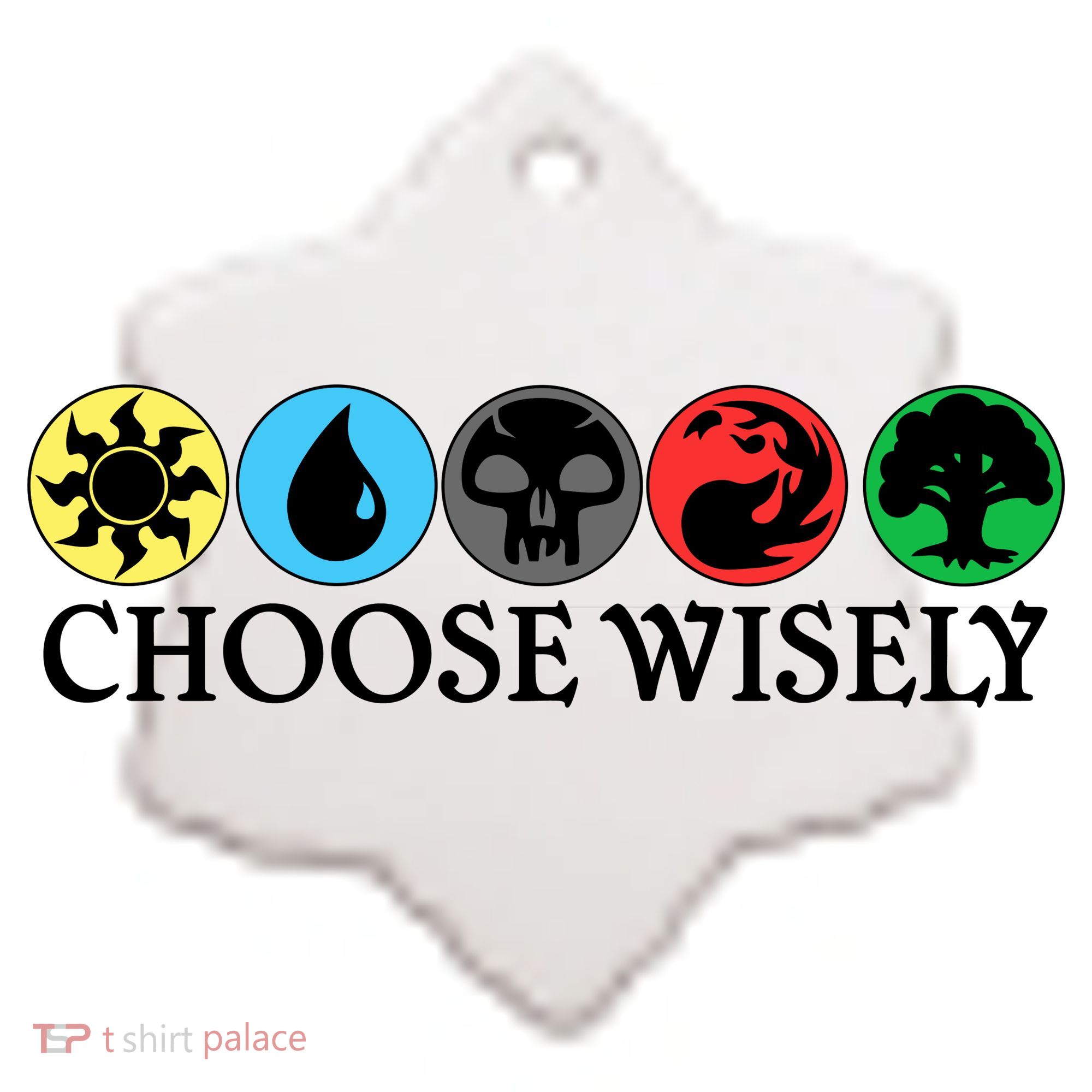 Mana Symbols Gathering Magic Choose Wisely  Ceramic Ornament