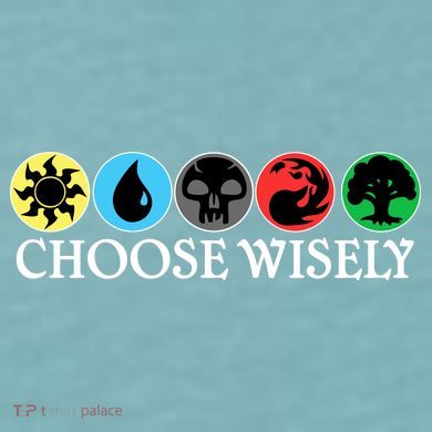Mana Symbols Gathering Magic Choose Wisely  Sueded Cloud Jersey T-Shirt
