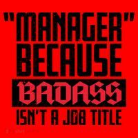 Manager Because Badass Isn't A Job Title Santa Hat thumb 1