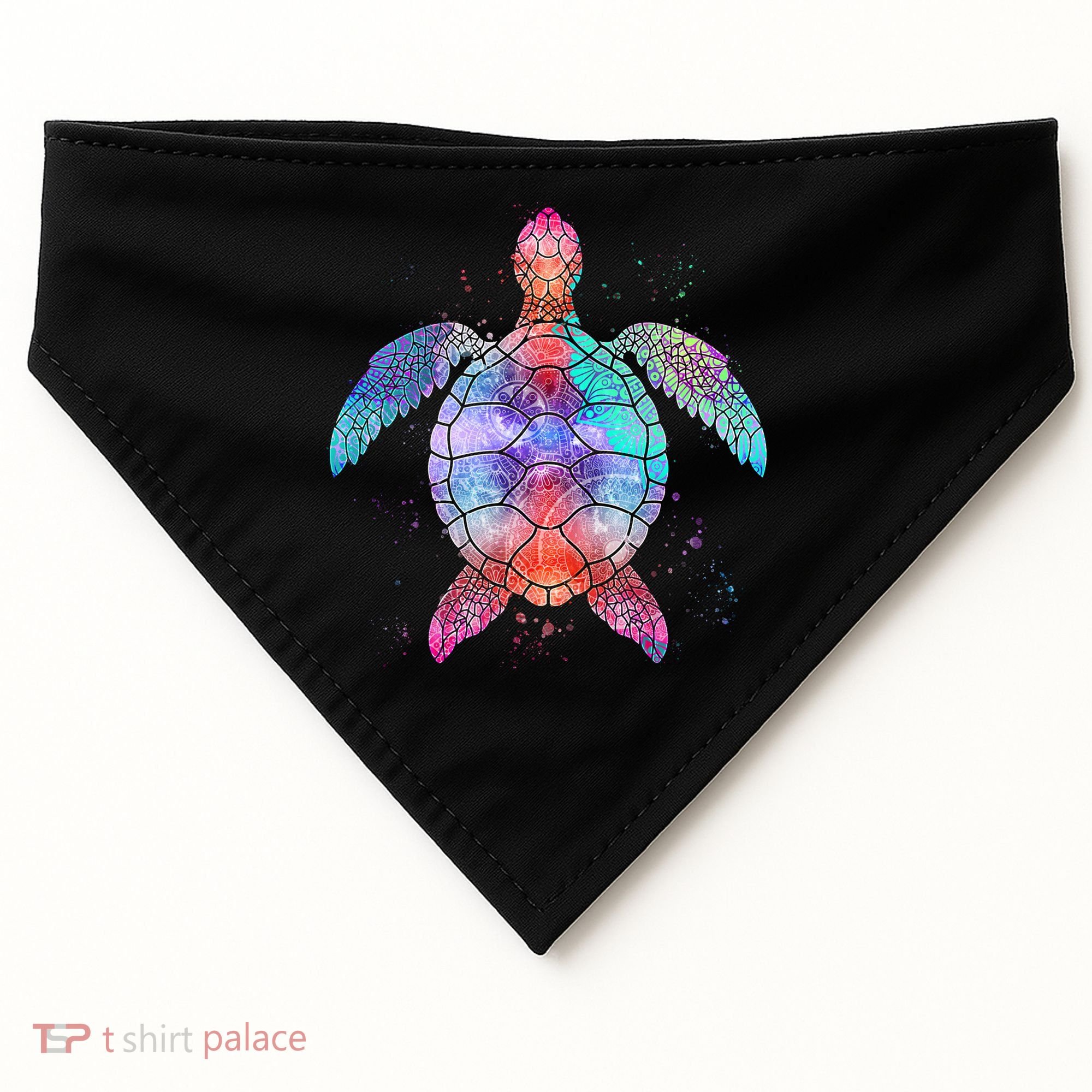 Mandala Sea Turtle USA-Made Doggie Bandana
