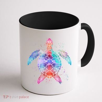 Mandala Sea Turtle Coffee Mug back