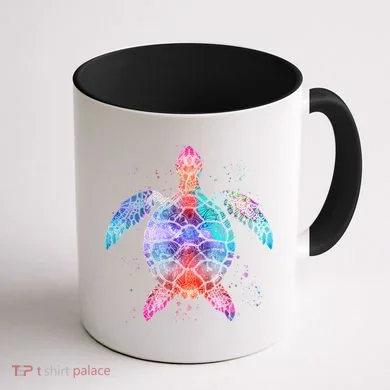 Mandala Sea Turtle Coffee Mug back