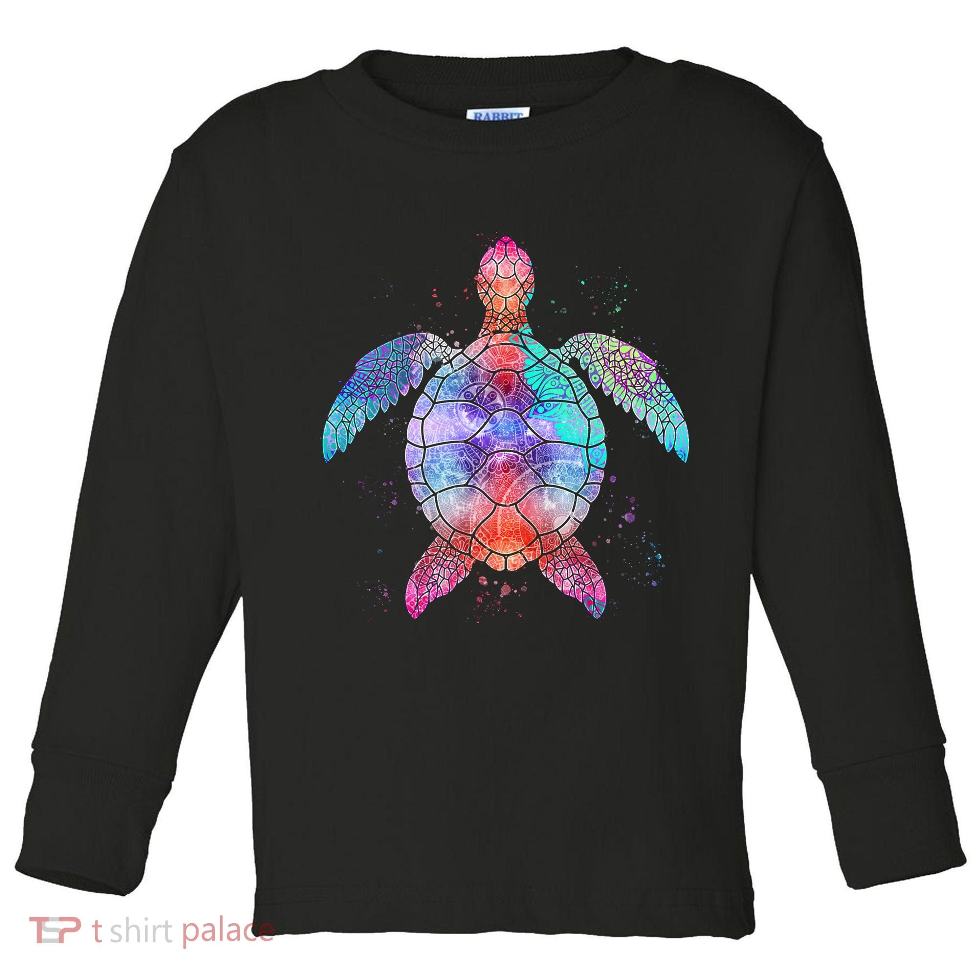Mandala Sea Turtle Toddler Long Sleeve Shirt