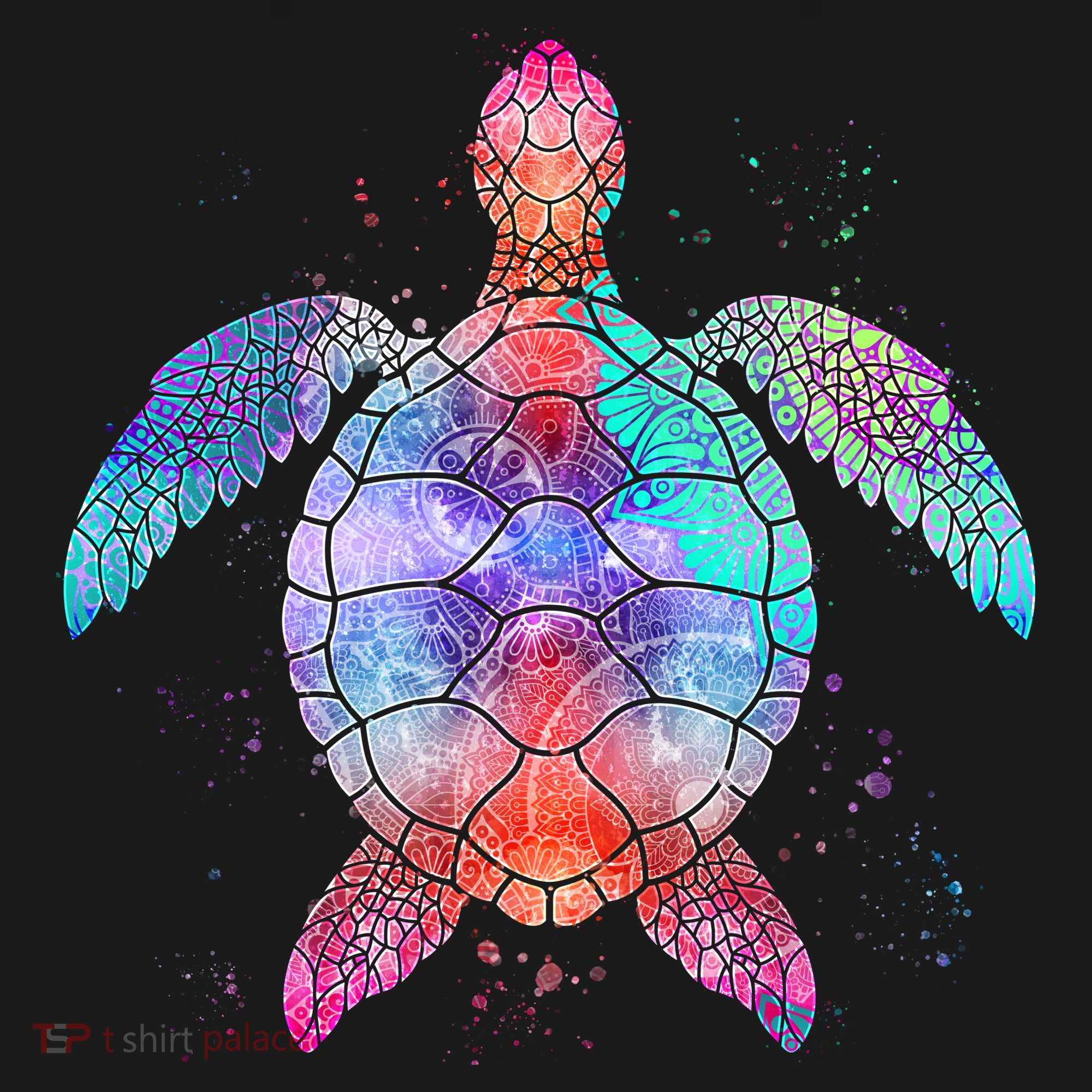 Mandala Sea Turtle Toddler Long Sleeve Shirt