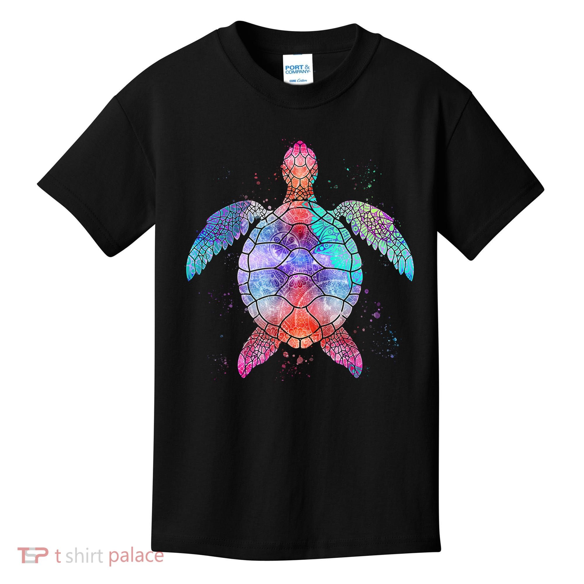 Mandala Sea Turtle Kids T-Shirt