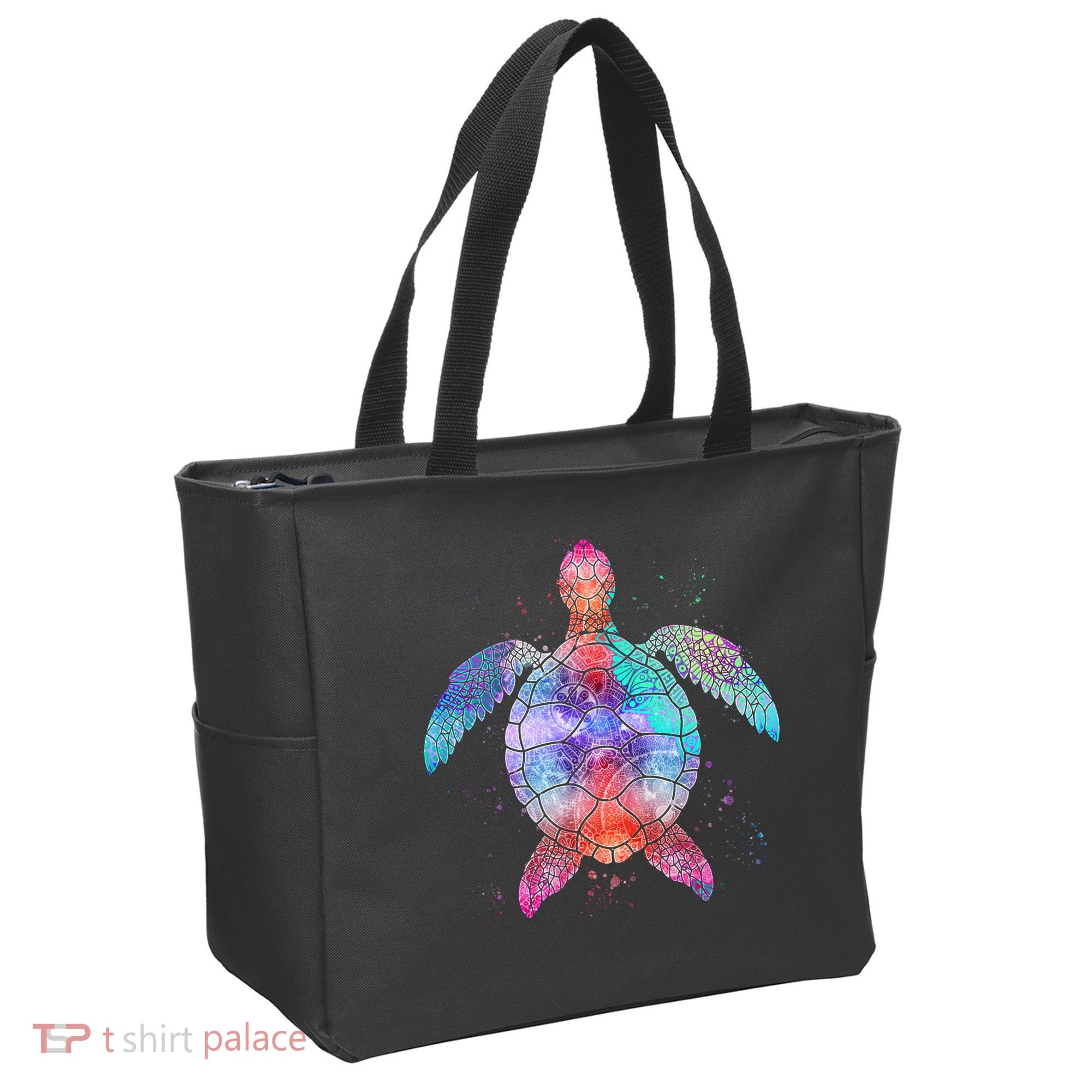 Mandala Sea Turtle Tote Bag