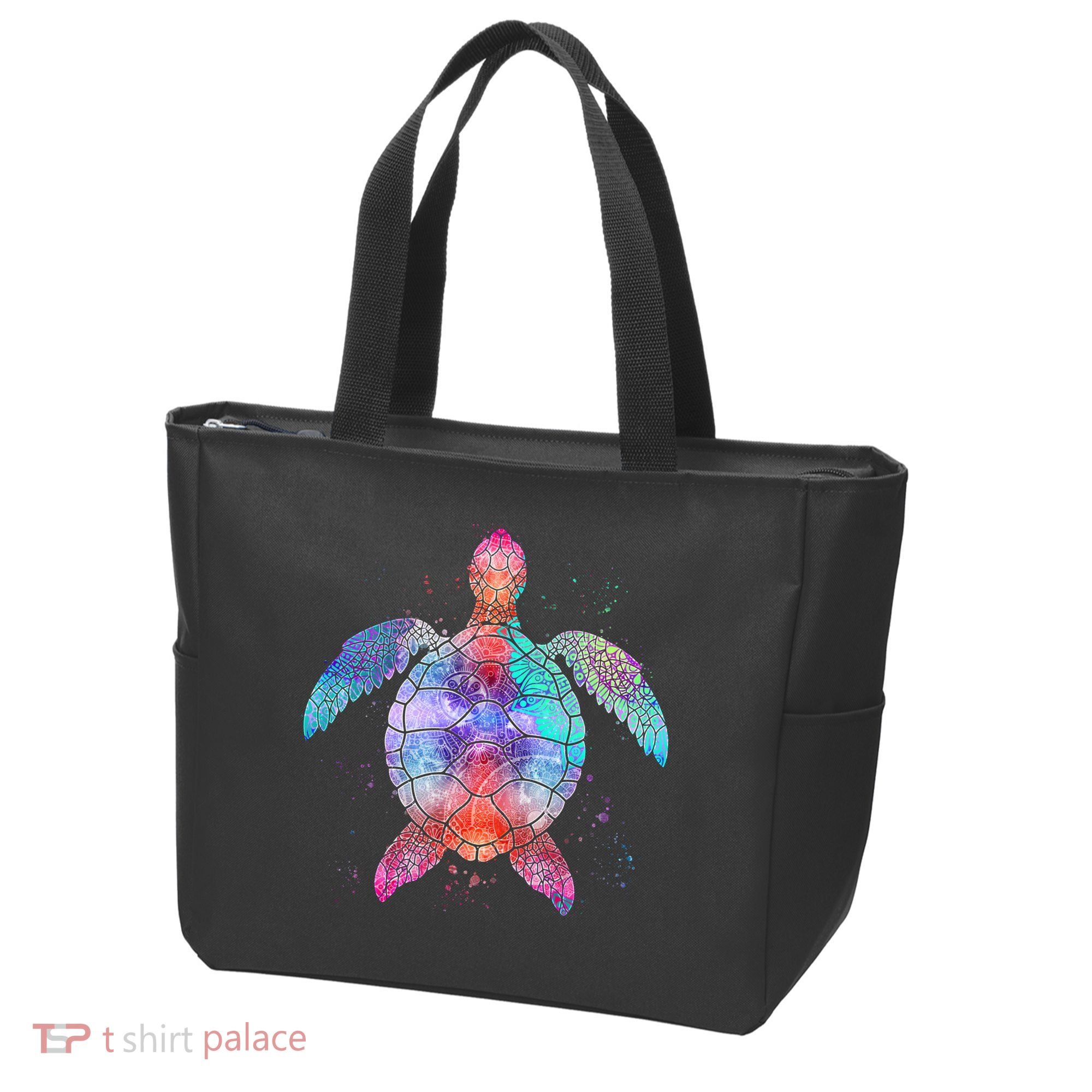 Mandala Sea Turtle Tote Bag