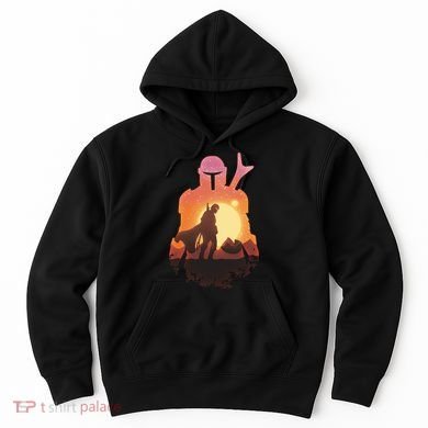 Mando Sunset Illustration Cool Graphic Hoodie