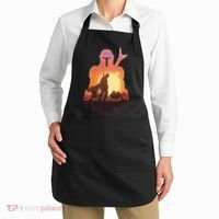Mando Sunset Illustration Cool Graphic Apron thumb 2