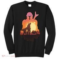 Mando Sunset Illustration Cool Graphic Sweatshirt thumb 0