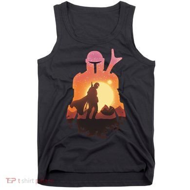 Mando Sunset Illustration Cool Graphic Tank Top