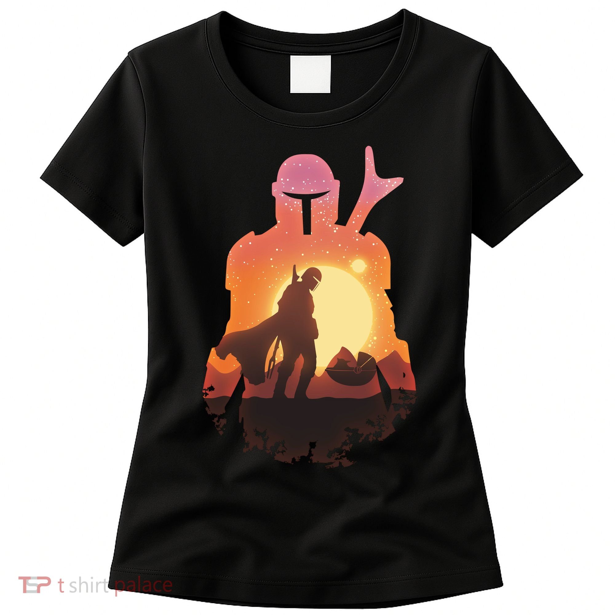 Mando Sunset Illustration Cool Graphic Women's T-Shirt
