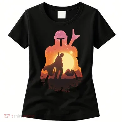 Mando Sunset Illustration Cool Graphic Women's T-Shirt