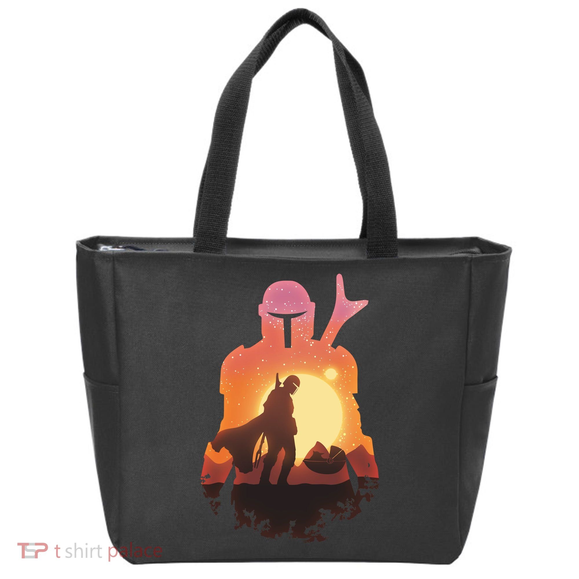 Mando Sunset Illustration Cool Graphic Tote Bag