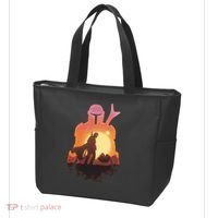 Mando Sunset Illustration Cool Graphic Tote Bag thumb 3
