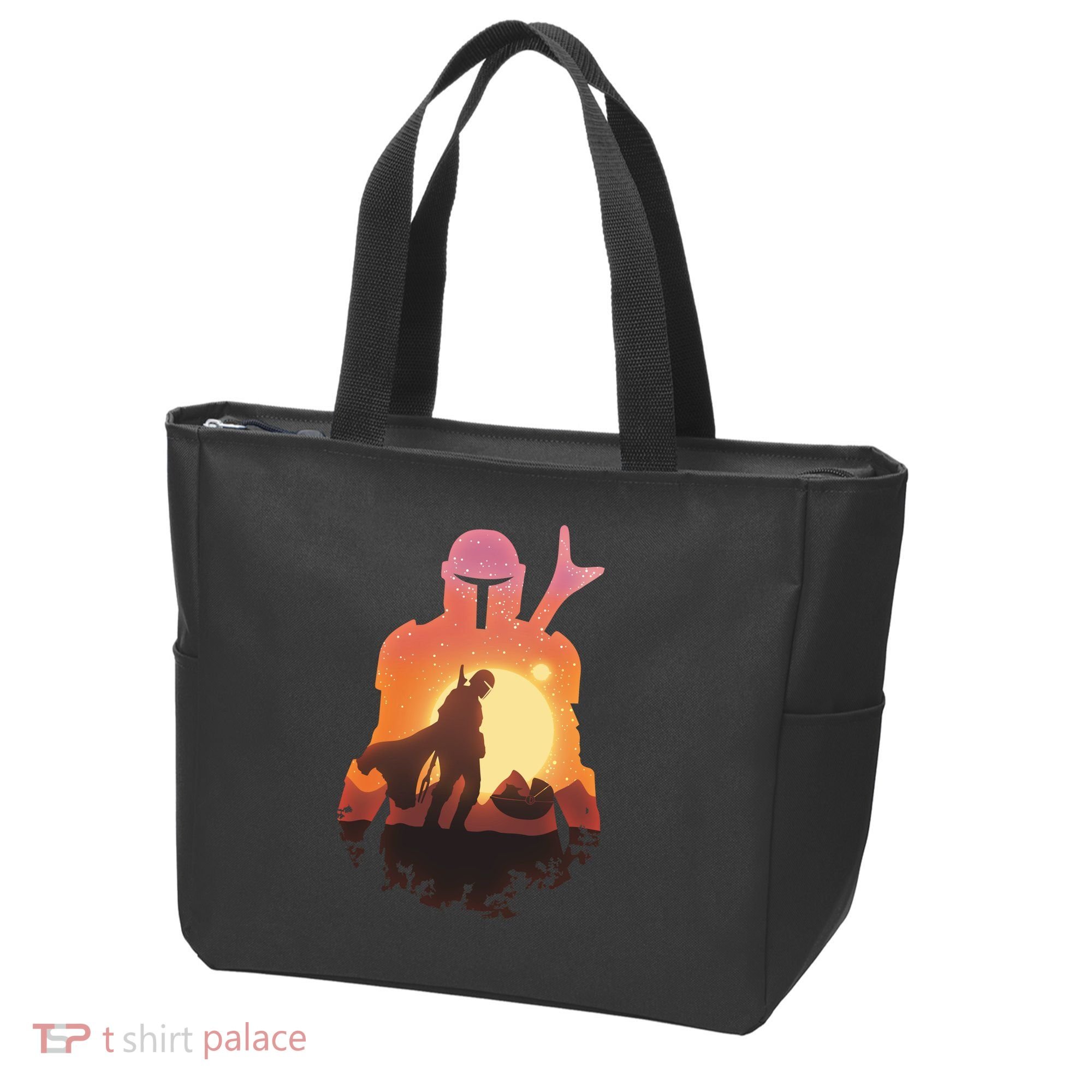 Mando Sunset Illustration Cool Graphic Tote Bag