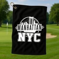 Manhattan NYC Golf Towel thumb 1