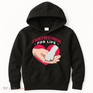 Man's Best Friend For Life Dog Kids Hoodie