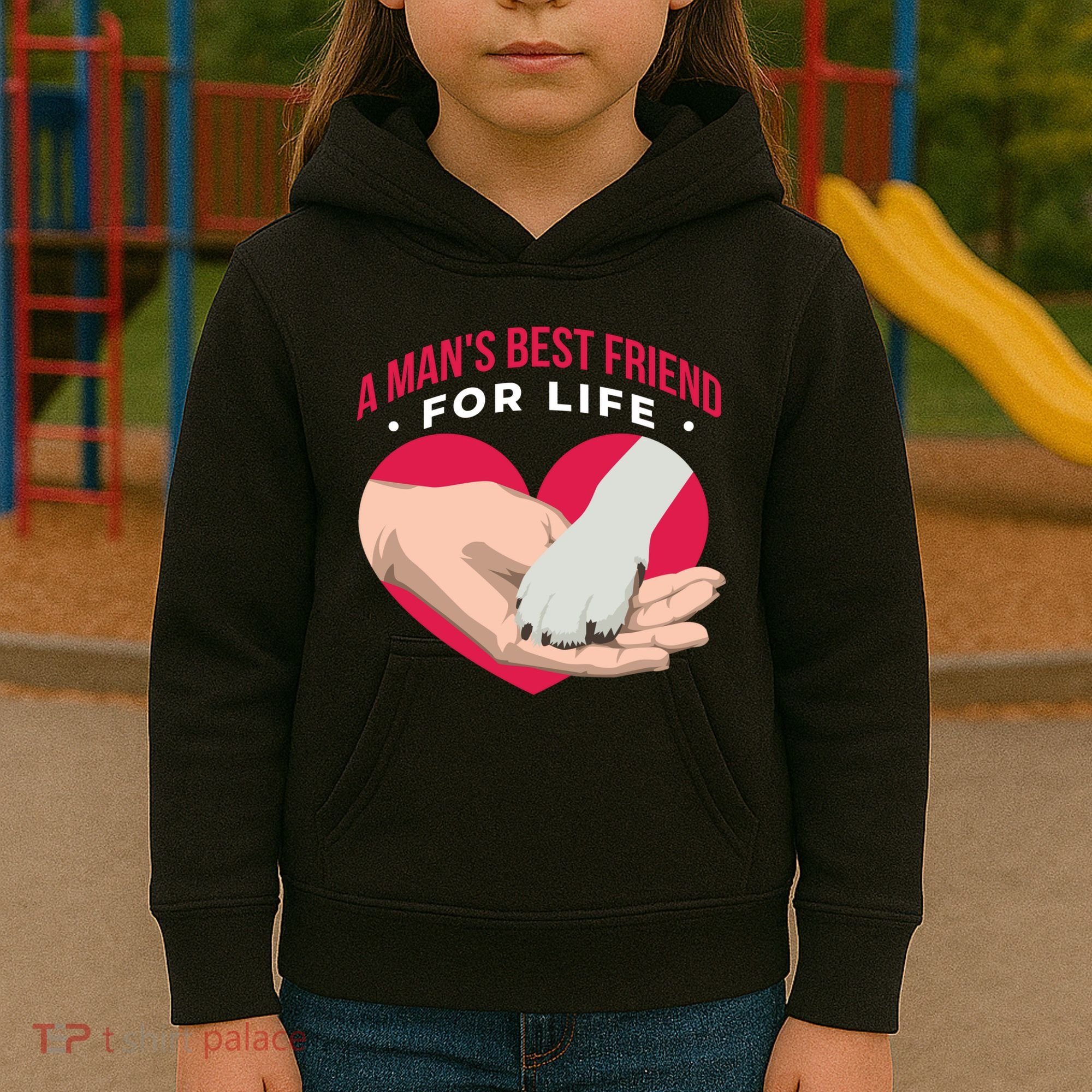 Man's Best Friend For Life Dog Kids Hoodie