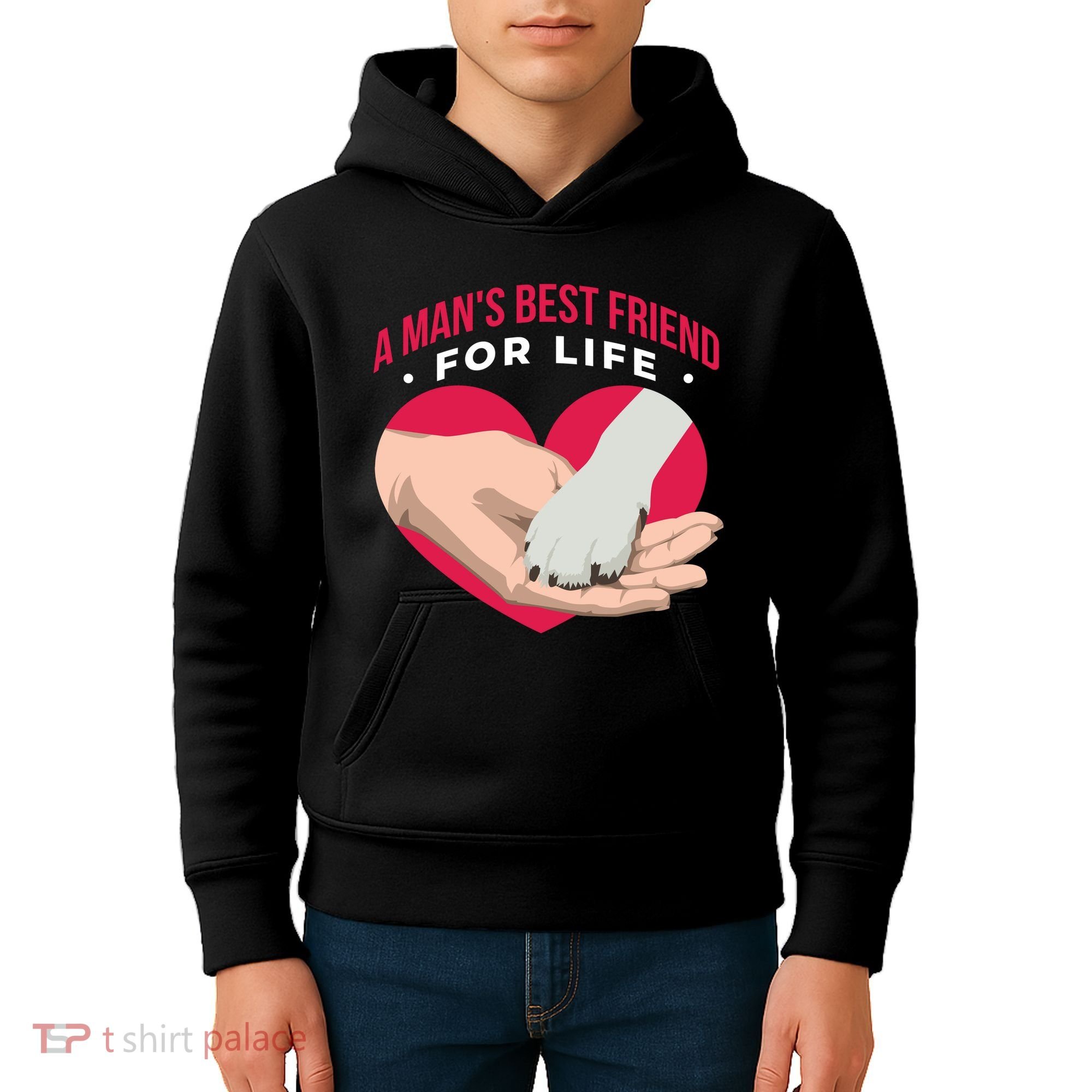 Man's Best Friend For Life Dog Kids Hoodie