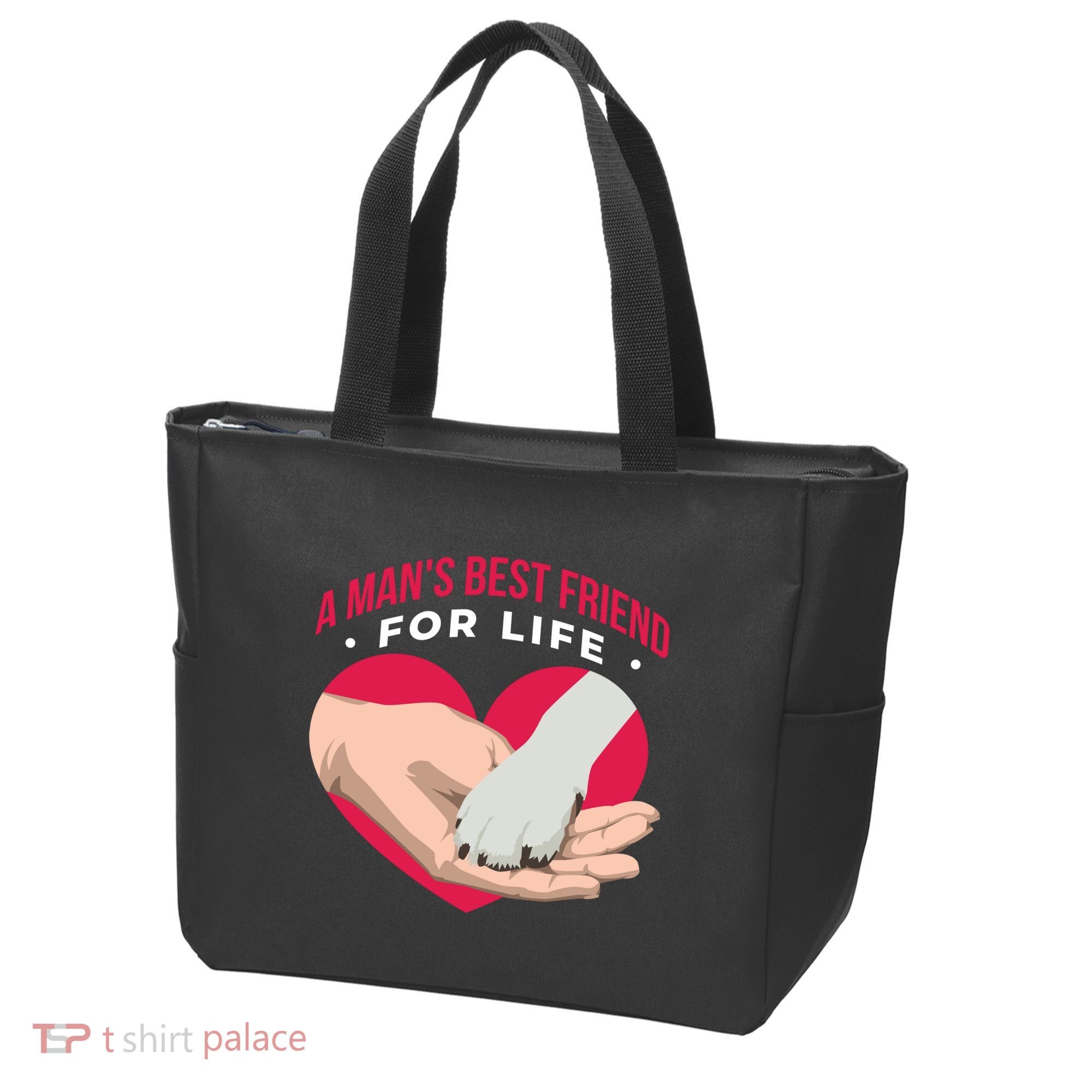 Man's Best Friend For Life Dog Tote Bag
