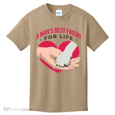 Man's Best Friend For Life Dog Kids T-Shirt