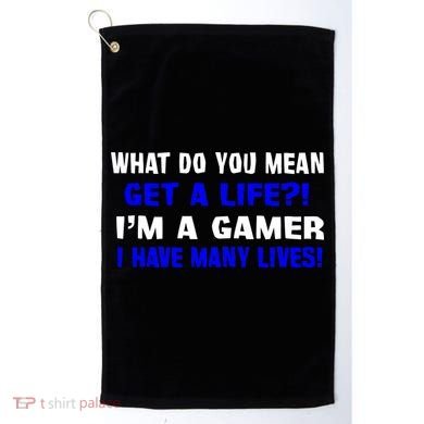 Many Lives Gamer Golf Towel