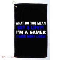 Many Lives Gamer Golf Towel thumb 0