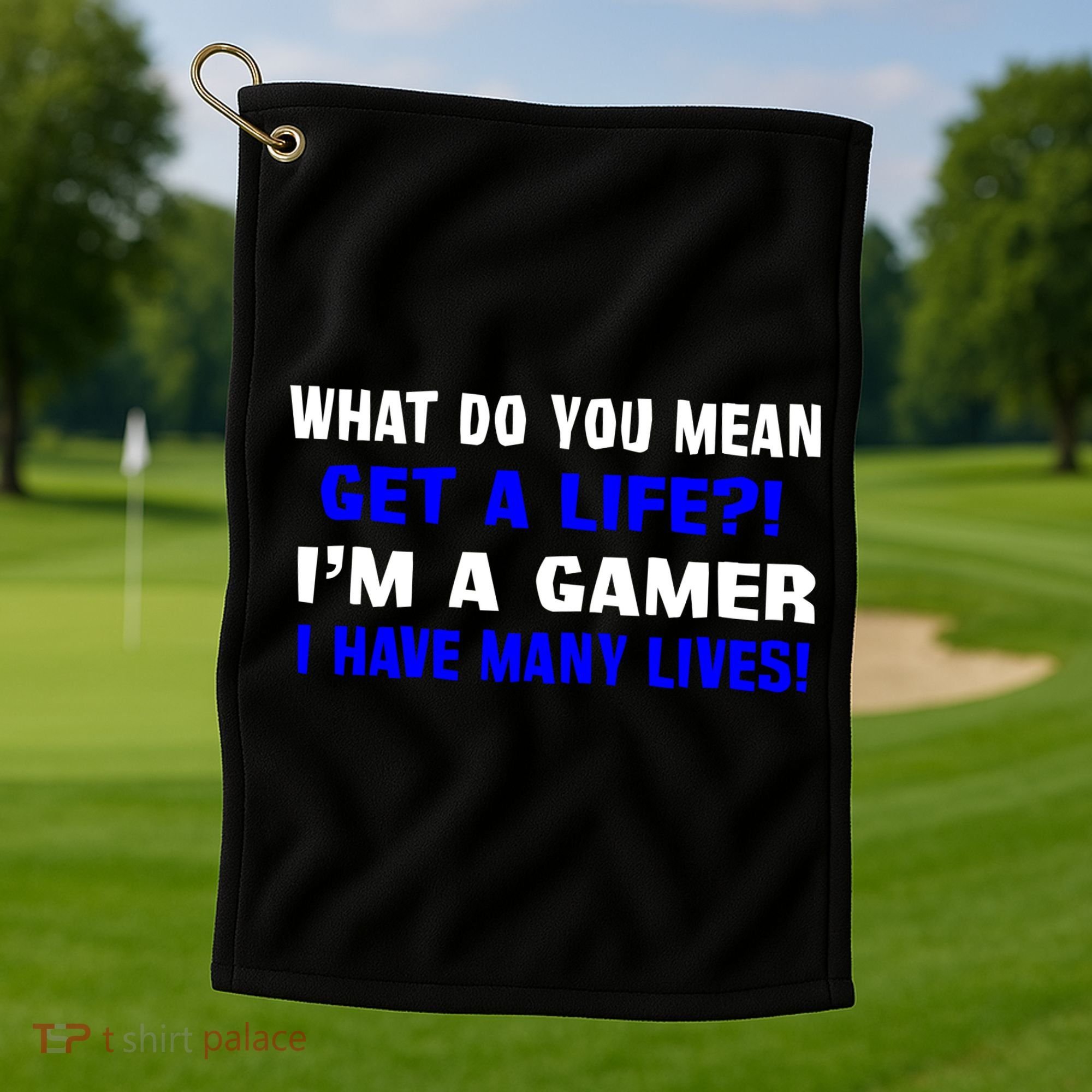 Many Lives Gamer Golf Towel