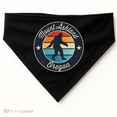 Mount Ashland Oregon Or Sasquatch Souvenir Graphic USA-Made Doggie Bandana