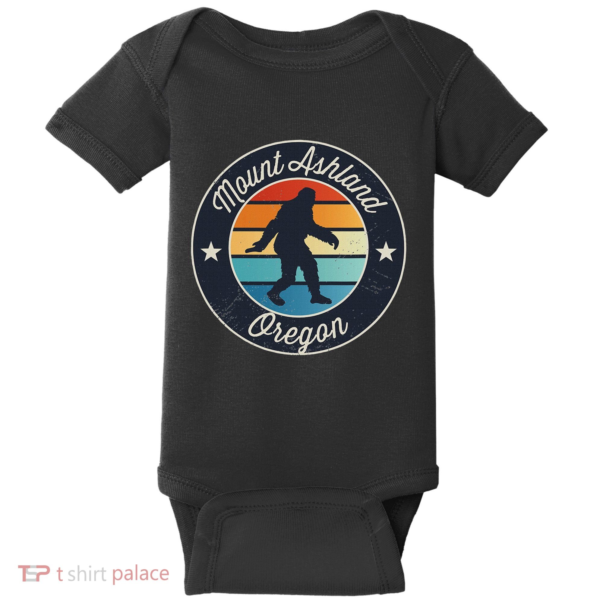 Mount Ashland Oregon Or Sasquatch Souvenir Graphic Baby Bodysuit