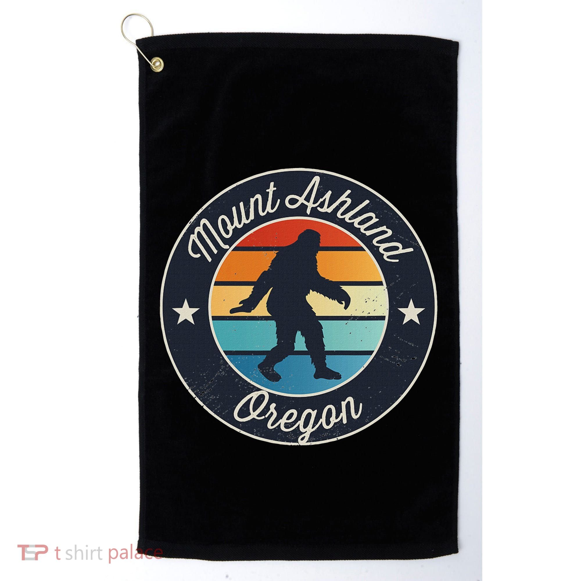 Mount Ashland Oregon Or Sasquatch Souvenir Graphic Golf Towel