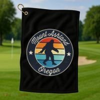 Mount Ashland Oregon Or Sasquatch Souvenir Graphic Golf Towel thumb 1