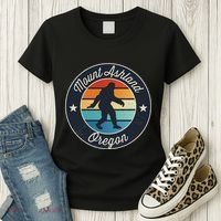 Mount Ashland Oregon Or Sasquatch Souvenir Graphic Women's T-Shirt thumb 3