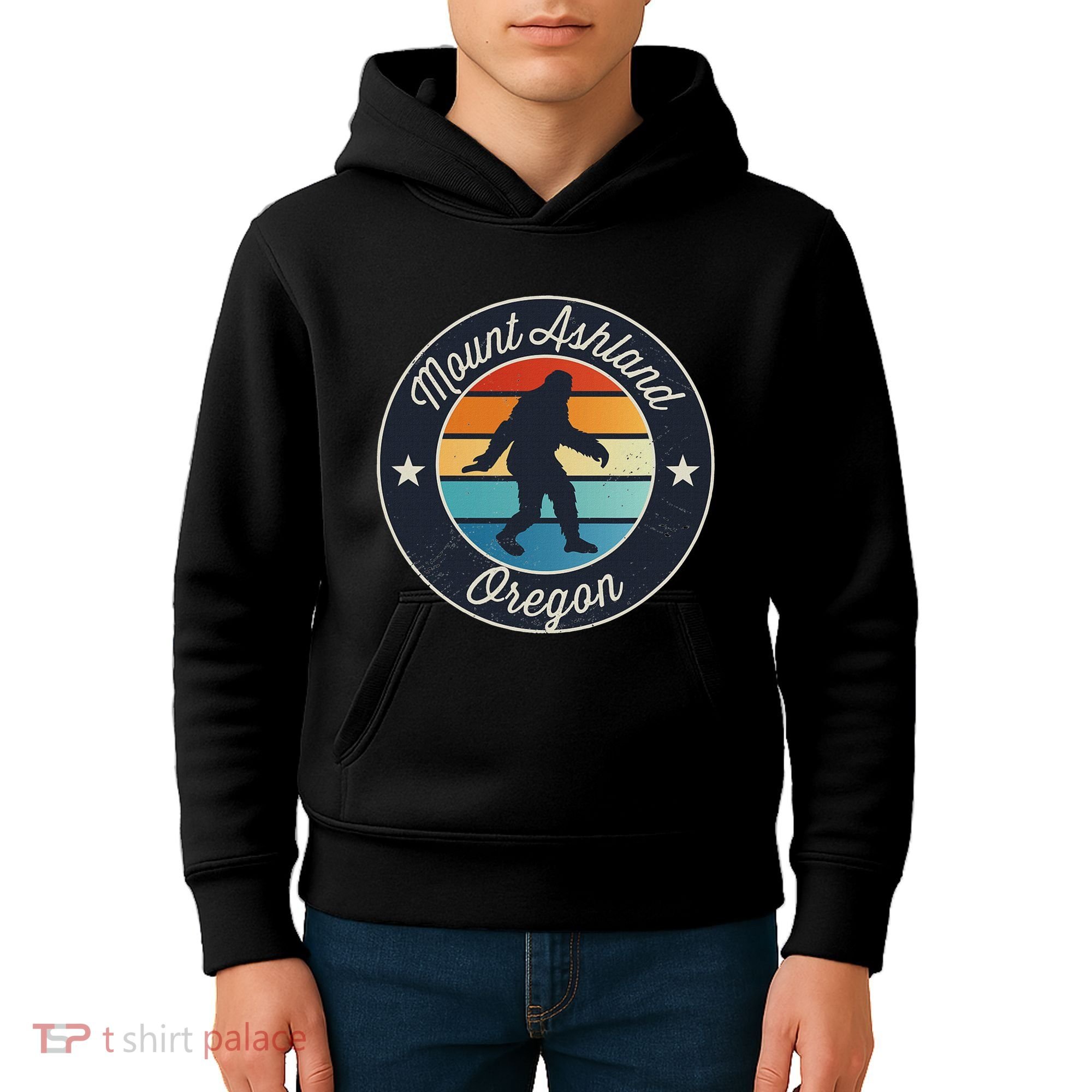 Mount Ashland Oregon Or Sasquatch Souvenir Graphic Kids Hoodie