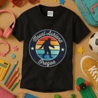 Mount Ashland Oregon Or Sasquatch Souvenir Graphic Kids T-Shirt thumb 3