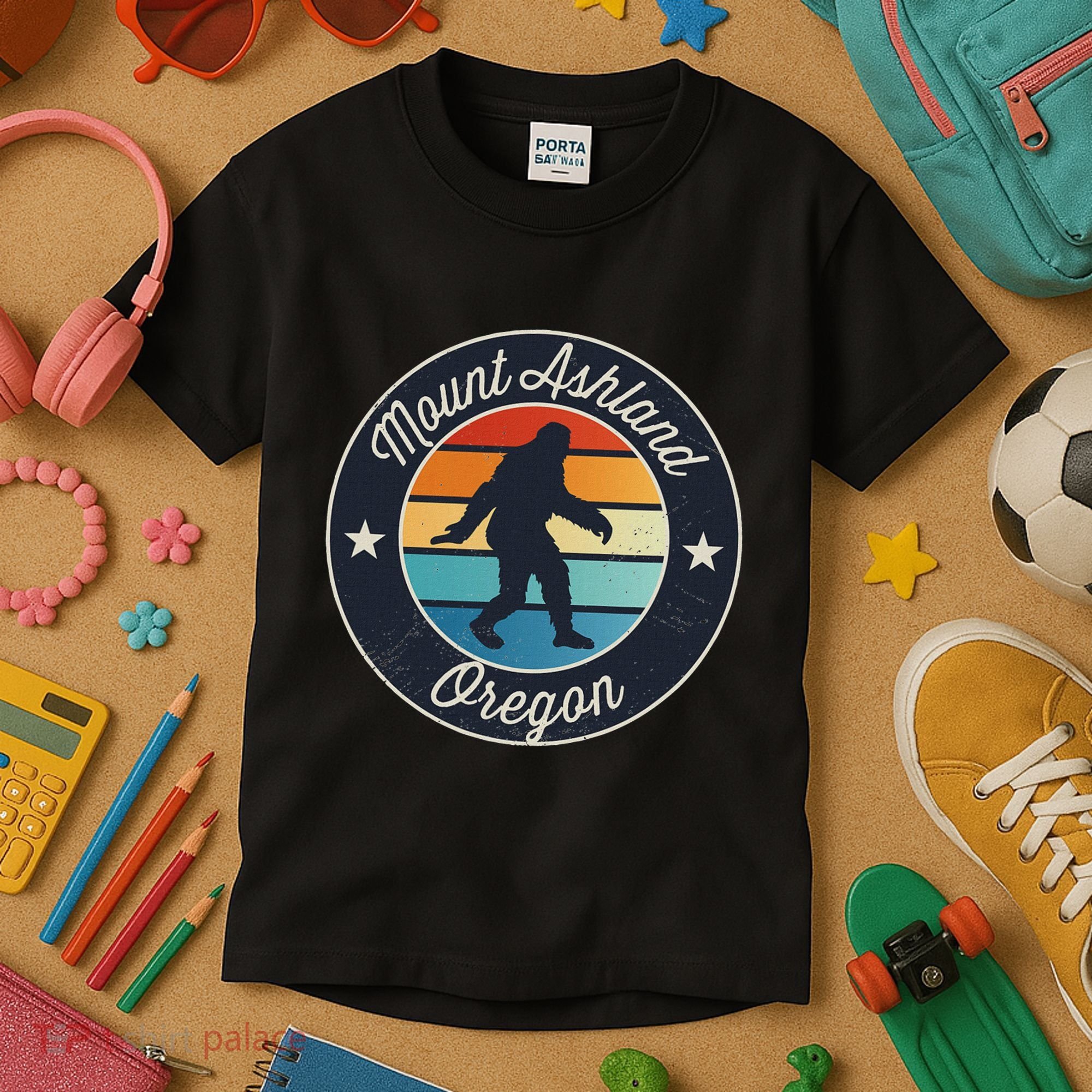 Mount Ashland Oregon Or Sasquatch Souvenir Graphic Kids T-Shirt