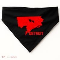 Map Of Detroit City USA-Made Doggie Bandana thumb 0