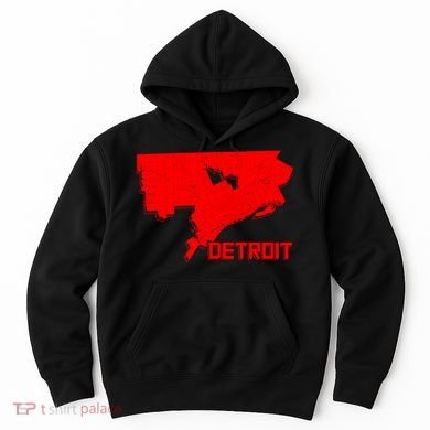 Map Of Detroit City Hoodie