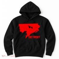 Map Of Detroit City Hoodie thumb 0