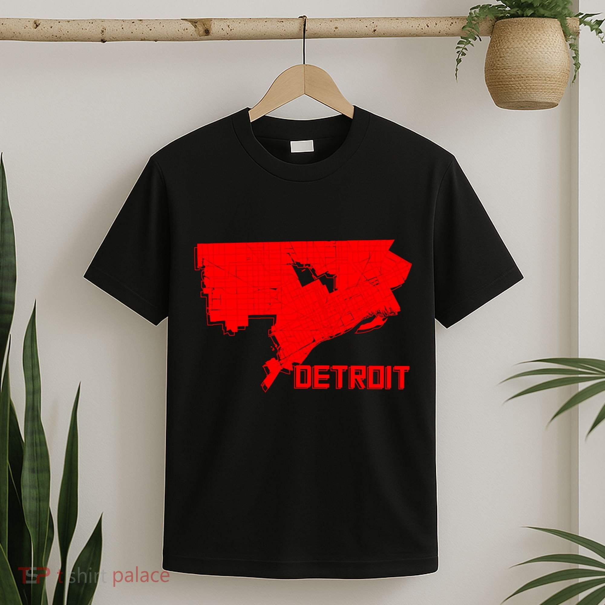 Map Of Detroit City T-Shirt