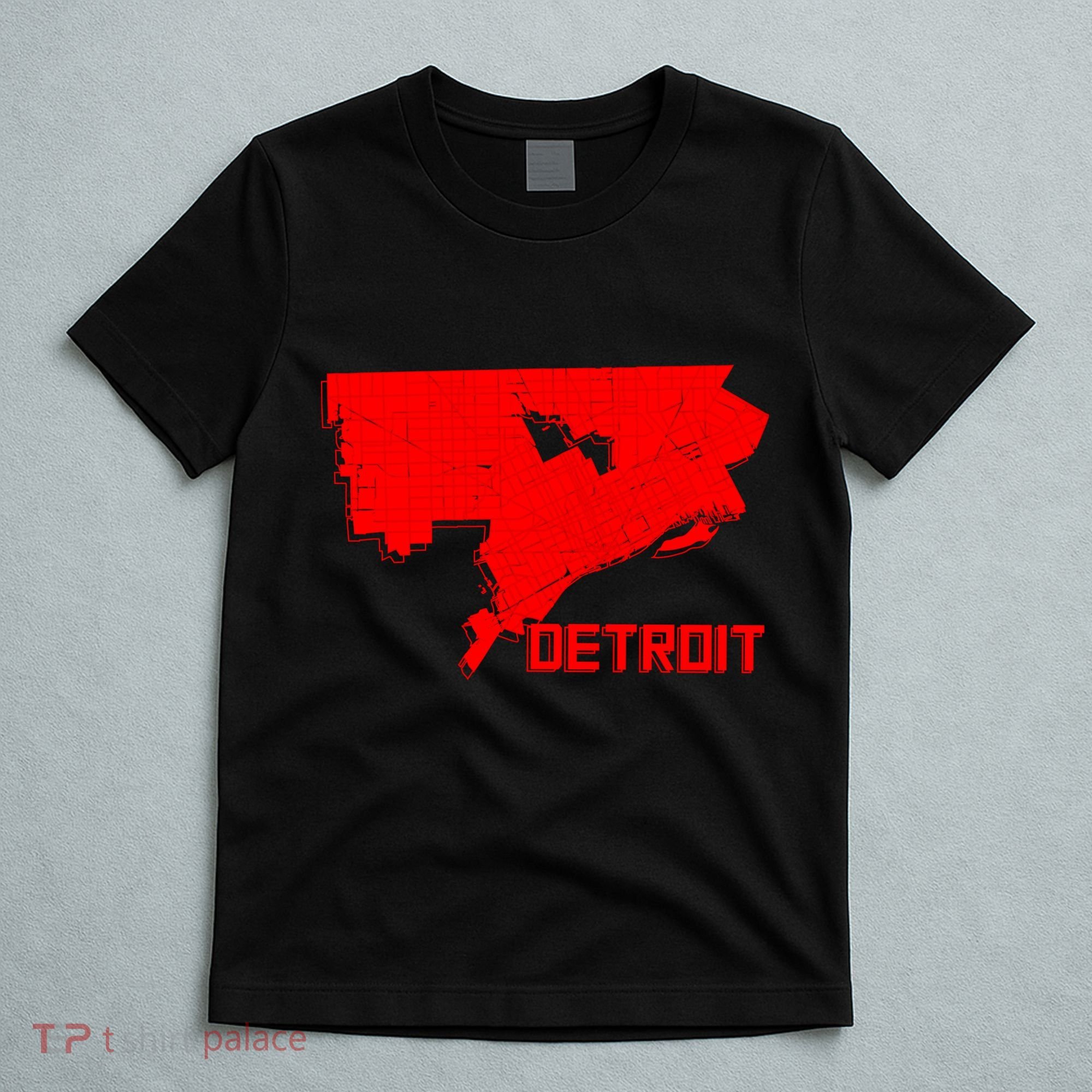 Map Of Detroit City T-Shirt